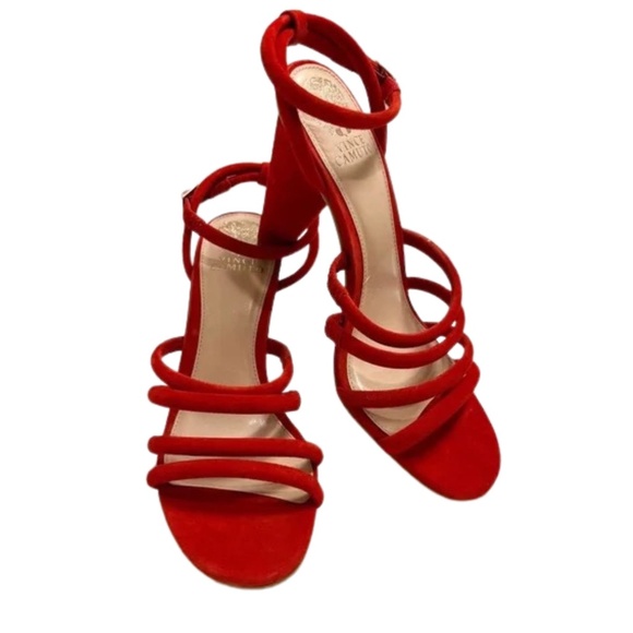 Vince Camuto Kaniana Vibrant Red Heels Size 8M NEW Without Tags - Picture 2 of 6